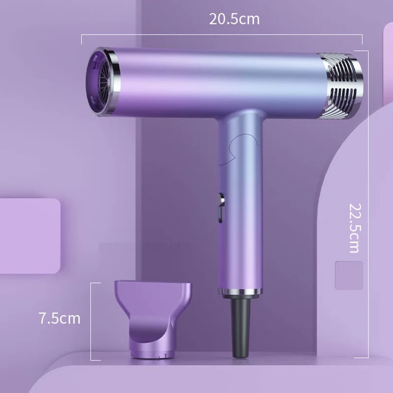 

Профессиональный мощный Фен для салона, сушилка для волос с холодным и горячим воздухом, с отрицательными ионами, бесшумный Уход за волосами, складной фен