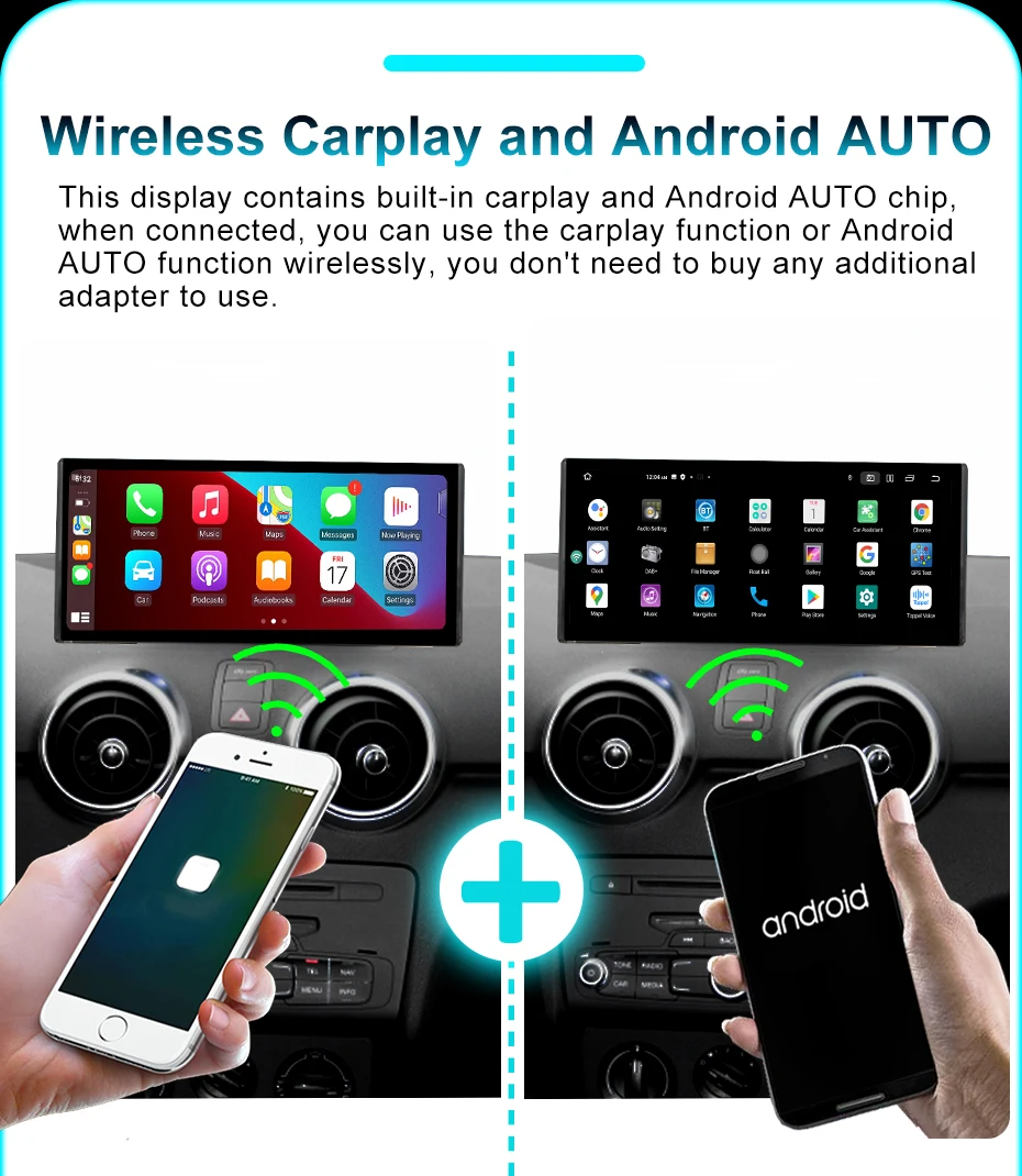 1920*720P Touchscreen-Autoradio, kabelloses Carplay, Android 15 AUTO-Multimedia-Player für Audi A1 2013–2020, Bluetooth-Stereo, 2 DIN – Detail 13