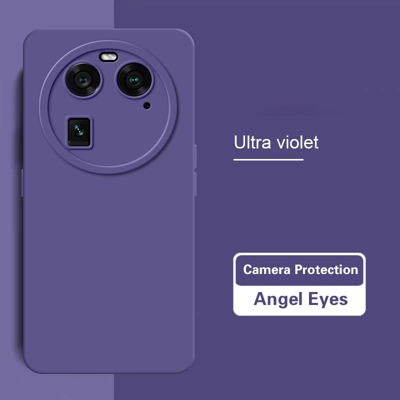 High-Quality Liquid Silicone Phone Case with Camera Protection and Angel Eyes Design