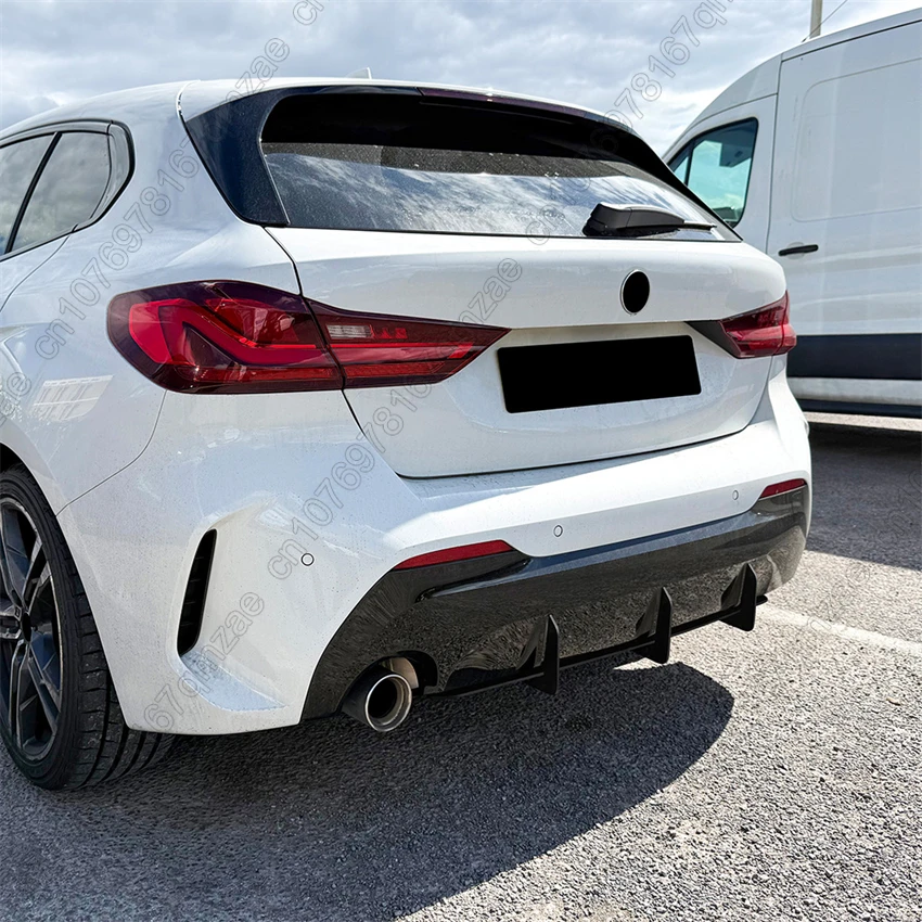 BMW 1 시리즈 F40 M 스포츠 2019-2024 ABS 글로스 블랙 자동차 리어 범퍼 립 디퓨저 스포일러 스플리터 튜닝 액세서리