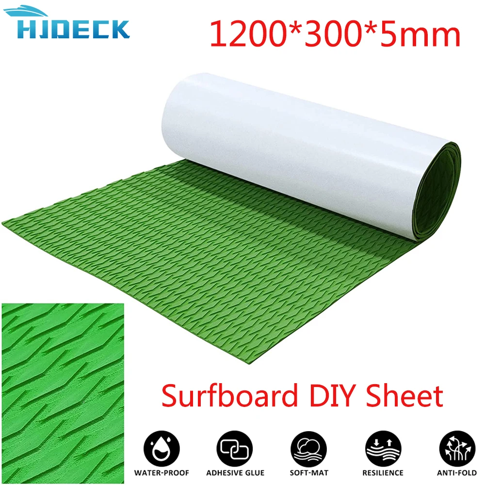 

120x30cm EVA Foam Surfboard Traction Pads Non-slip Diamond Grip Mat Trimmable Sheet for Kayak RV Yacht Pool Skateboard Skimboar