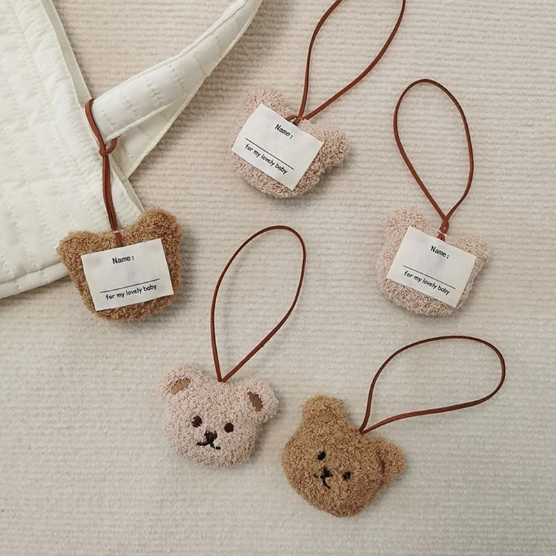 

1Pc Cute Cartoon Plush Bear Head Keychain Pompom Car Key Ring Women Girl Bag Pendant Key Chains Jewelry