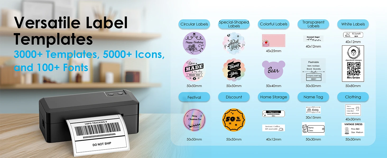 Bluetooth label printing from phone