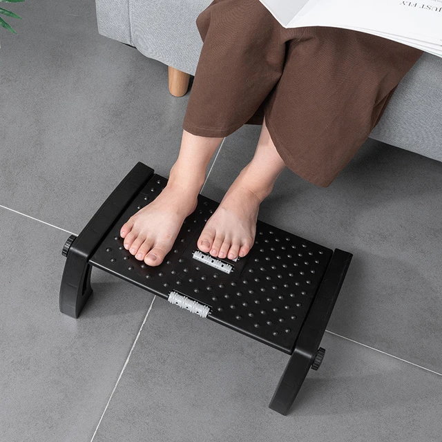 Under Desk Footrest Adjustable Height With Massage Surface Under Desk Foot  Stool Desk Accessories for Women Office Footrest - AliExpress