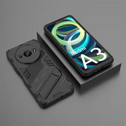 Magnetic Stand Armor Back Cover for 4G Smartphone - Durable Protective Case (Black)