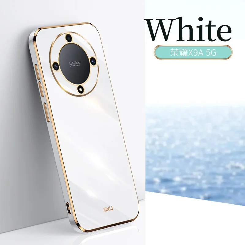 Cassa del telefono di placcatura quadrata di lusso per Honor Magic5 Lite Pro Magic5 Magic 5 Pro Lite 5G Cover posteriore in silicone morbido antiurto_voghion.com