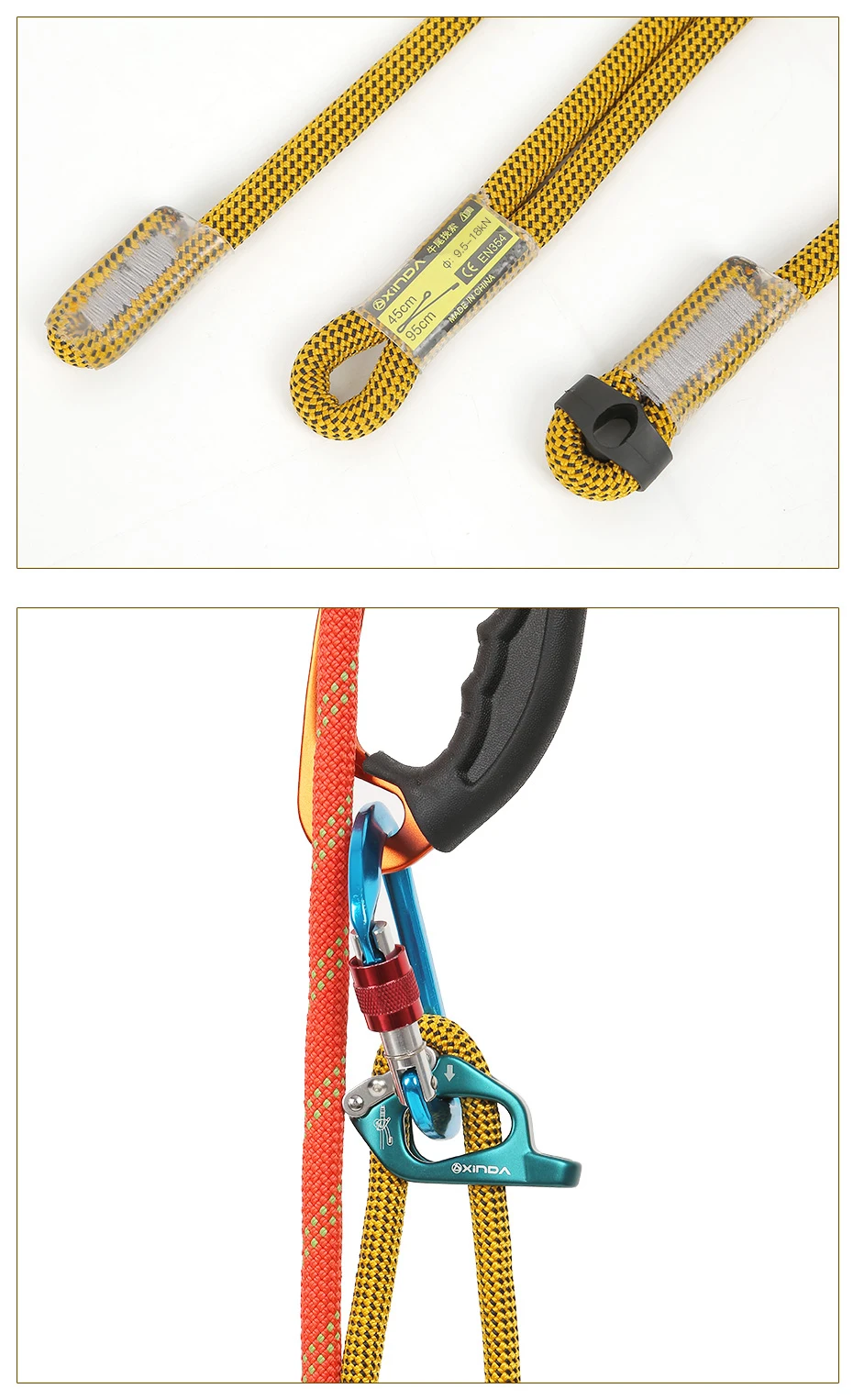 XINDA Hohe Qualität Einstellen Cowstail Positionierung Lanyard Teller Für Aufsteigend Absteigend Klettern SRT Höhlenforschung – Detail 3
