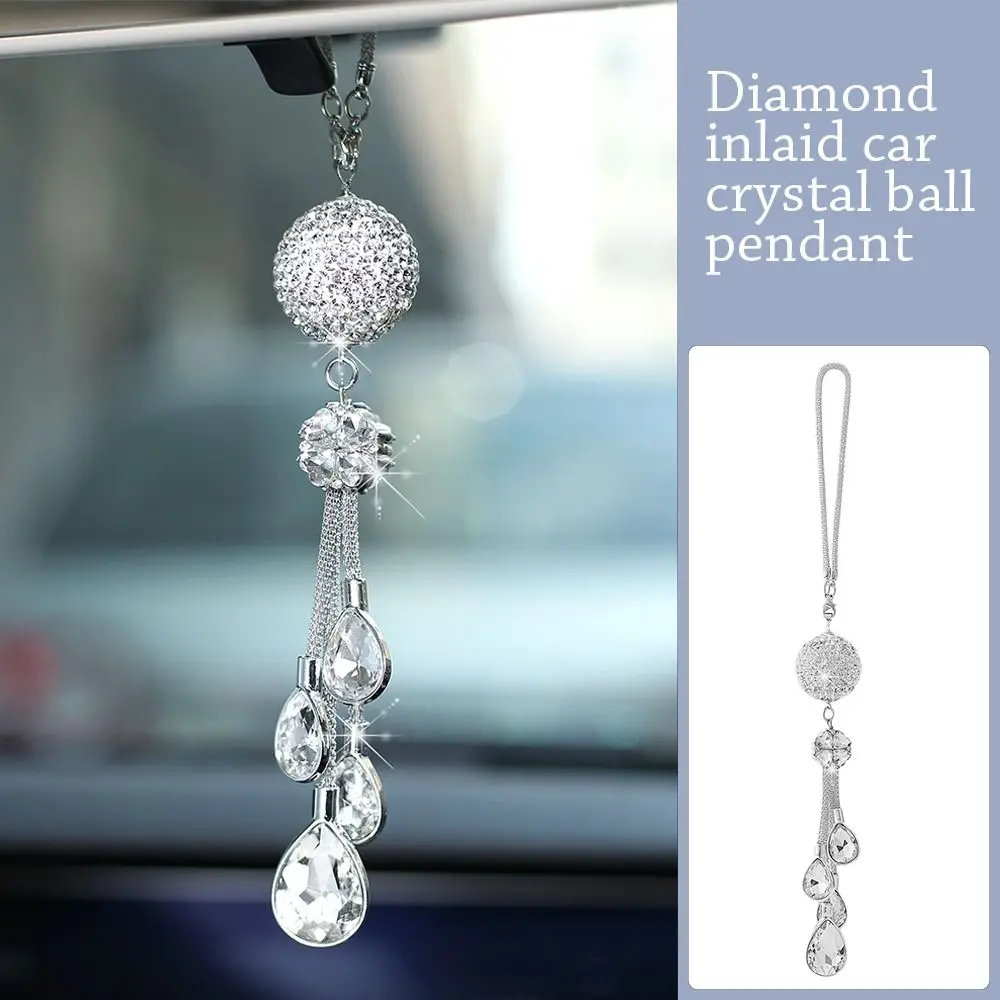 

Crystal Car Crystal Pendant Shiny Diamond Rhinestone Car Interior Hanging Decoration Universal Charms
