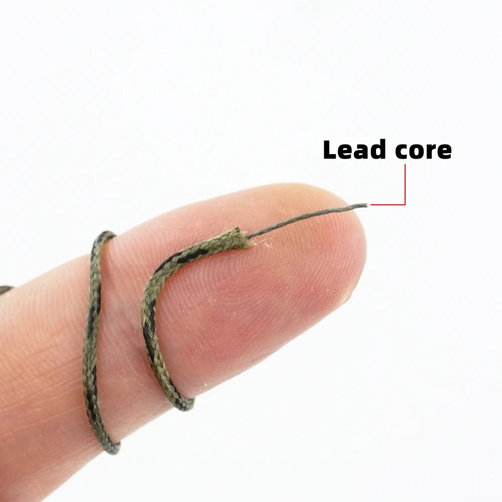 Hirisi 3pcs Carp Fishing Lead Core Line Helicopter Rigs Fishing Tackle Line Hair Rig Lead Clip Swivel Connector Accessories