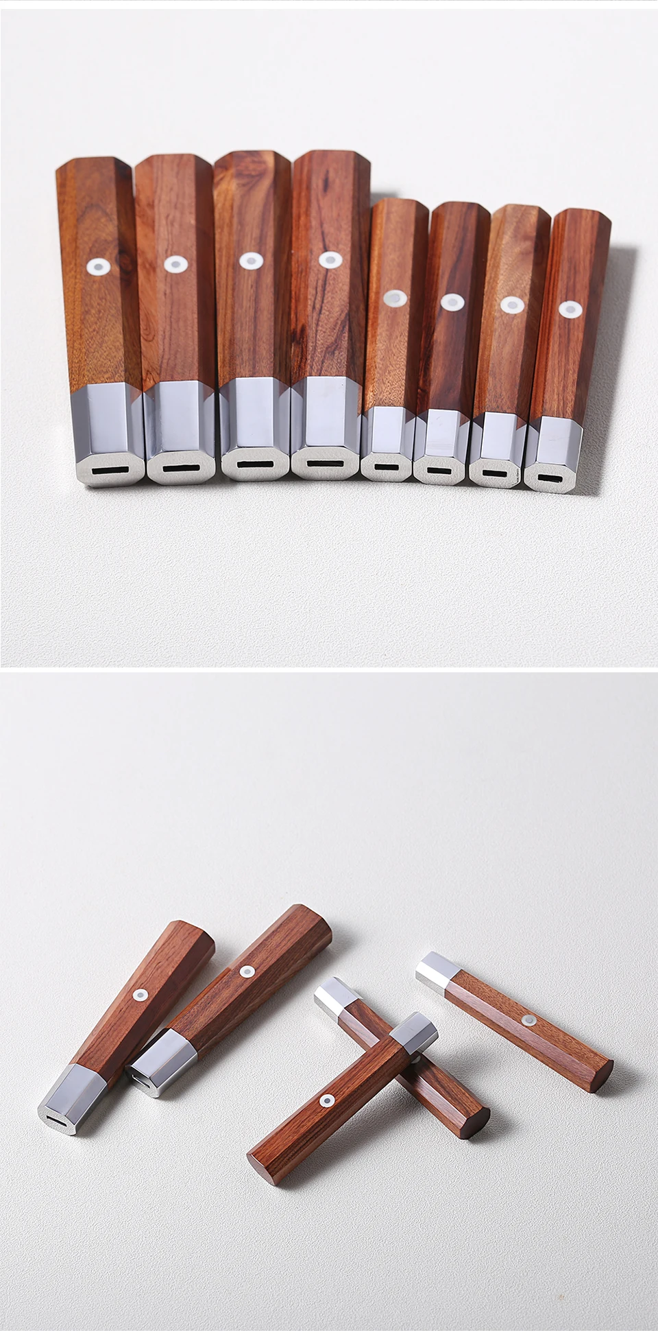 Description Picture 5 of itemJapanese Classic Style Octagonal Knife Handle DIY Handmade Kitchen Chef Knife Utility Stainless Steel Rosewood Knives Handles