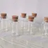 60/100 Pcs 8ml 22*40mm Glass Bottles with Cork Stopper Transparent Mini Jars for Home Decor DIY Crafts Storage Tiny Gift Bottles 1