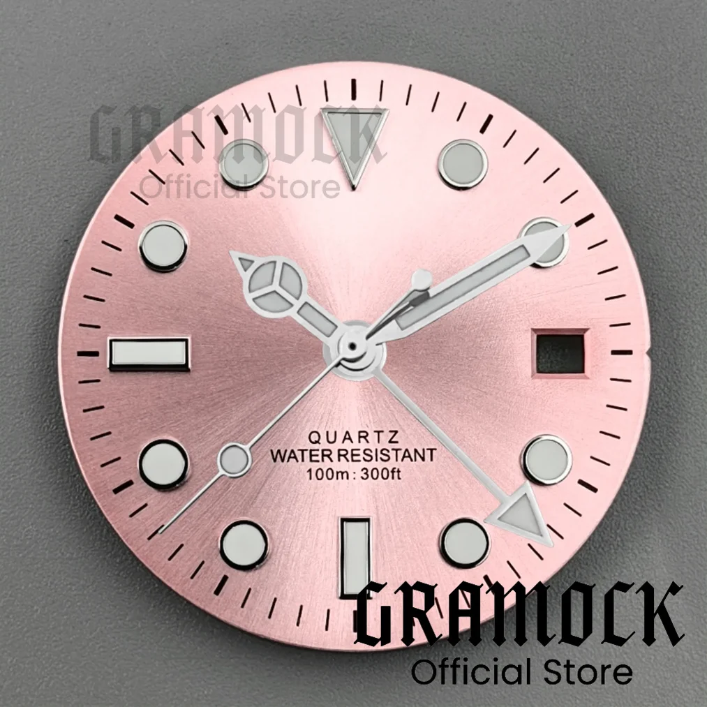 GRAMOCK Men's Vibrant Multi-Color GMT Quartz Watch Dial with Luminous Hands