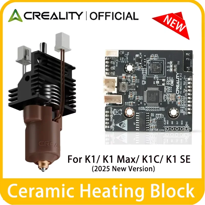 Creality K1 Max/K1C/K1SE Keramik-Heizblock (2025 neue Version) + PCBA-Adapterplatine_T9_GD32F303CBT6 für 3D-Drucker der K1-Serie