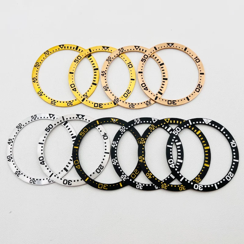 38X31.5Mm Seiko Skx007 Inserto Lunetta Fit Seiko Skx007 Skx007 Srpd Cassa Dell'Orologio Nh35 Custodia Skx007 Anello Inserto Lunetta In Acciaio Inossid