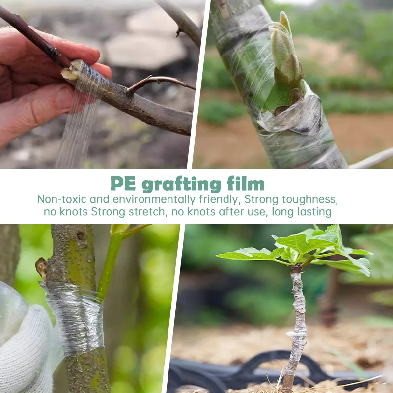 PE Grafting Tape Film Self-adhesive Garden Tree Plants Seedlings Vine Tomato Grafting Accessories Stretchable 2/3/4cm Width