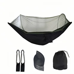 Portable Outdoor Camping Hammock with Mosquito Net - Versatile Sleeping Tent and Outdoor Furniture (Black)