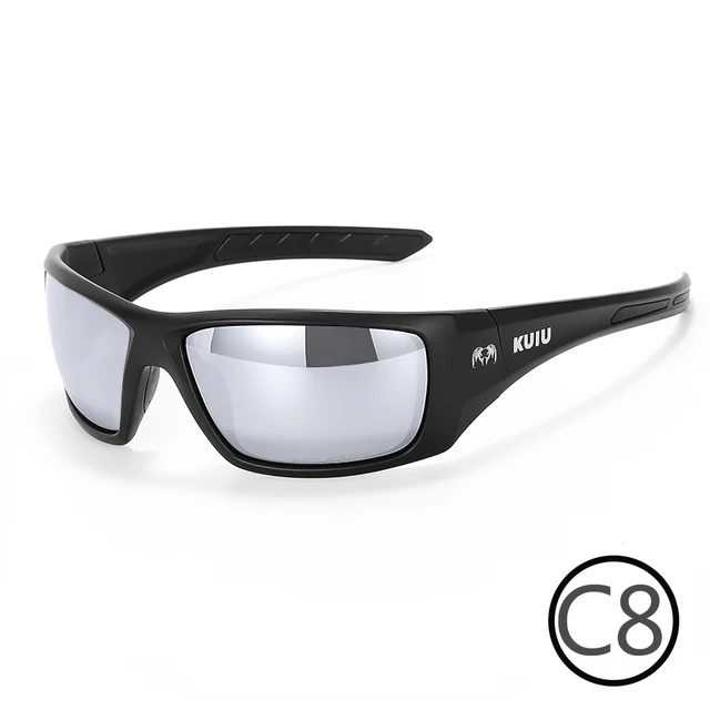 KUIU brand polarized sunglasses outdoor sports hunting fishing sunglasses anti-reflective performance glass camouflage tactics C8-Polarized silver