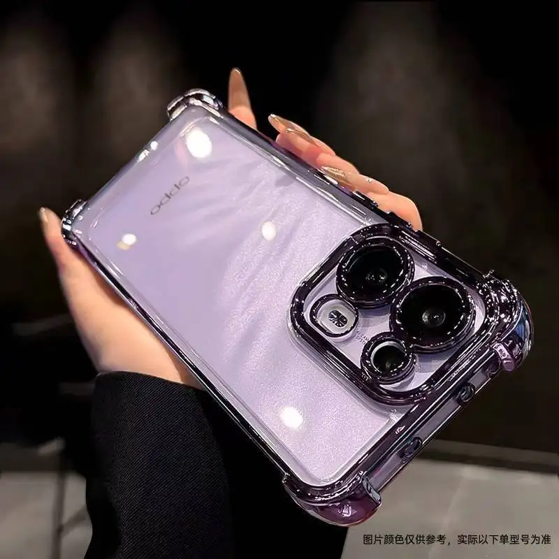 Electroplated Transparent Magnetic TPU Phone Case with Lens Film Protection