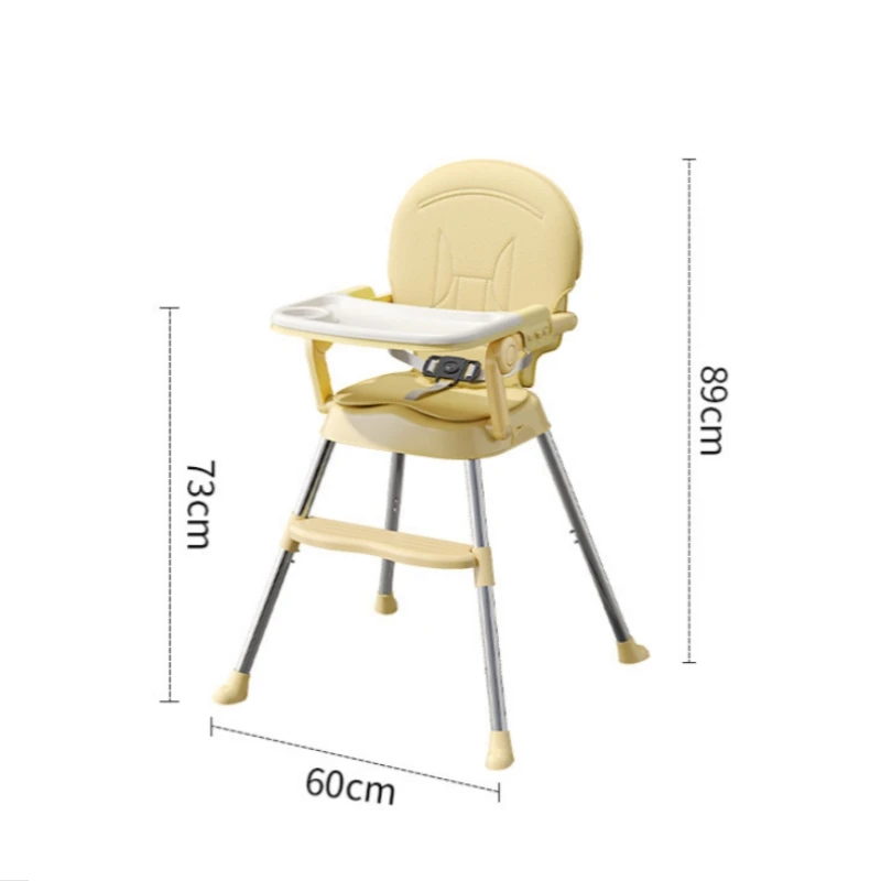 Baby dining chair Multi-functional foldable adjustable height children's dining chair home portable baby seat