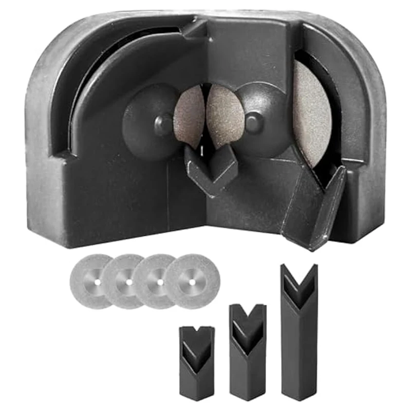 New Drill Bit Sharpener,Multipurpose Drill Bit Grinding Sharpener With 4 Grinding Wheel,Drill Machine Blade Sharpening Tool