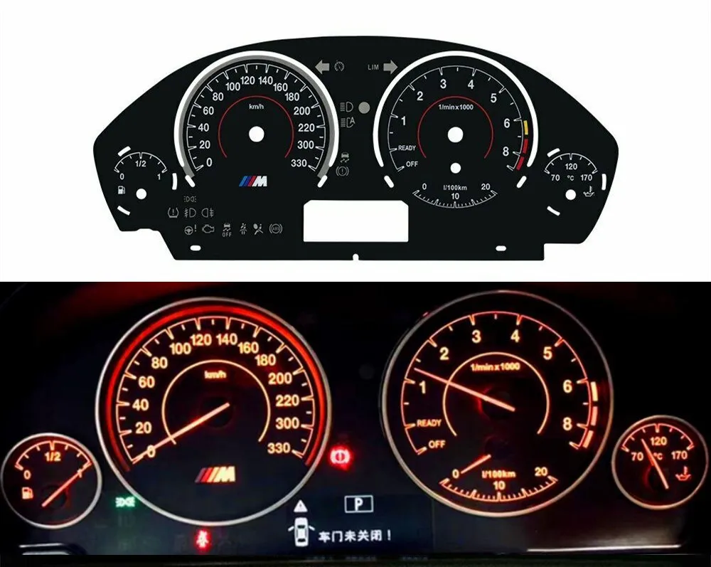 Gauge Face Overlay For Bmw F30 F31 F34 F32 F33 F36 3m Speedo Cluster