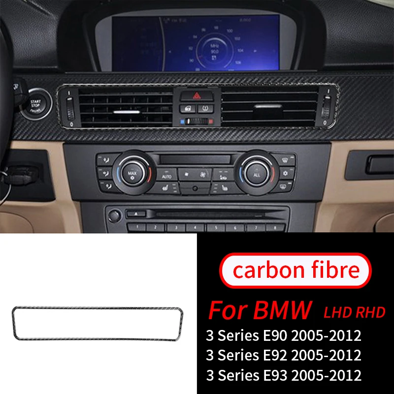 

For BMW E90 E92 E93 3 Series 2005-2012 Real Carbon Fiber Central Control Air Outlet Frame Decoration Automotive Interior