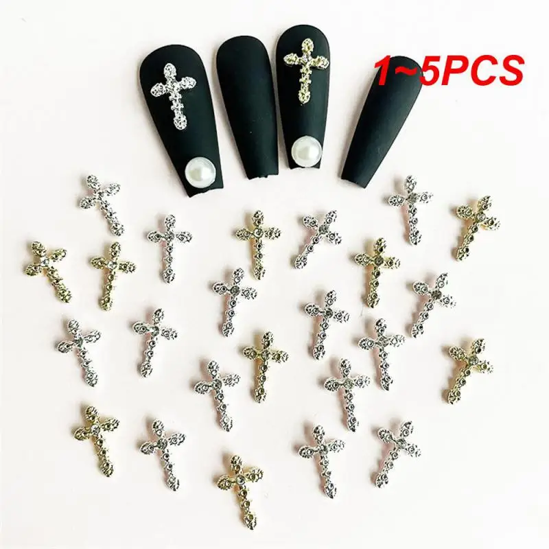 

1 ~ 5 шт. аксессуары для дизайна ногтей изысканная и красивая миниатюрная версия крестовых украшений для ногтей Нейл-арт