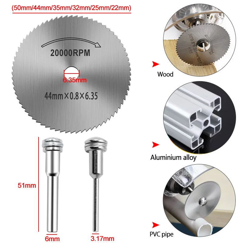 Diamond Saw Blade Abrasive Cutting Disc Sets Mandrels Grinding Wheels Metal Cutting Rotary Tool Electric Grinding Accessories