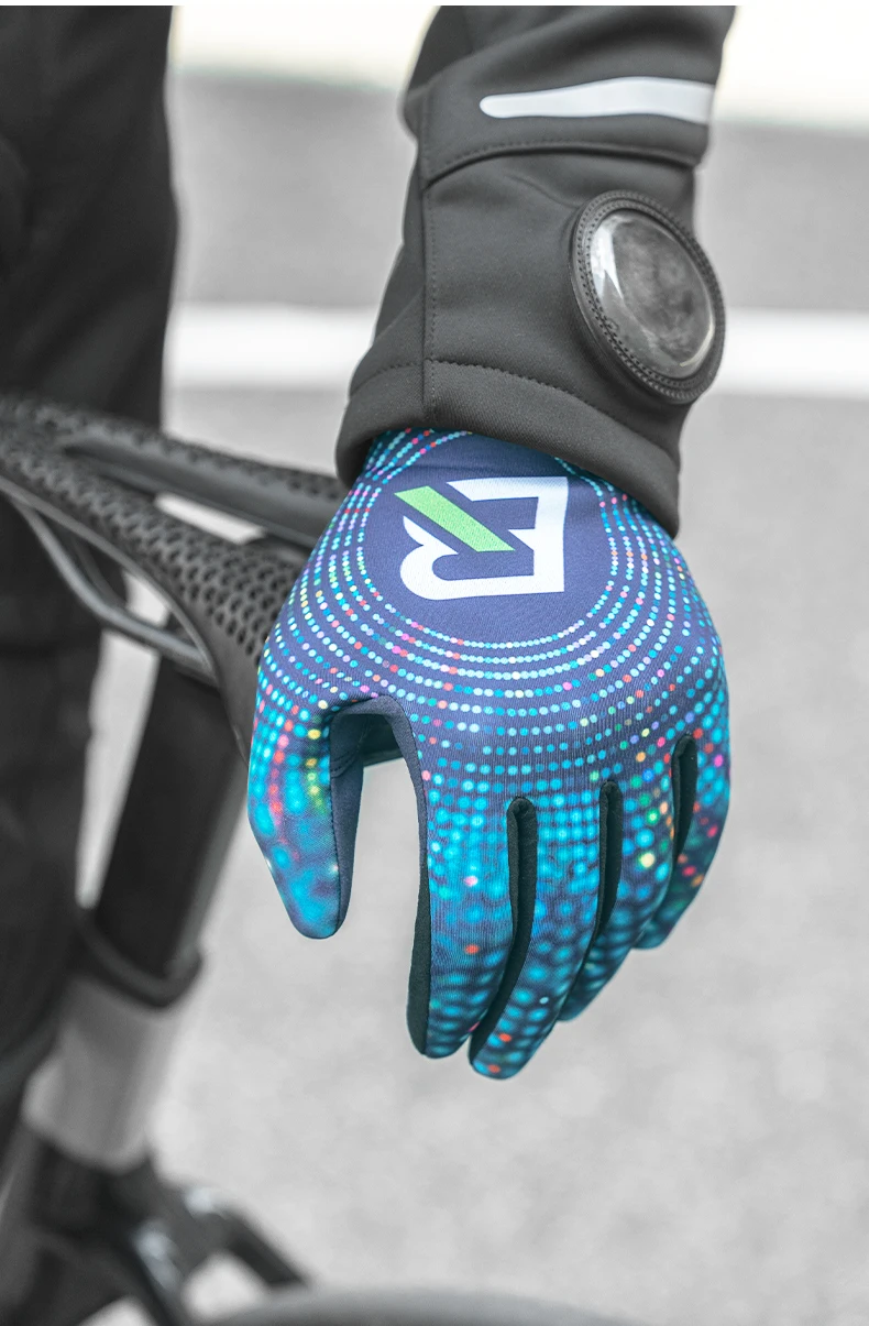 ROCKBROS Warme Vollfinger-Fahrradhandschuhe, Unisex, für MTB/Rennrad, lange Fingerhandschuhe, alle Jahreszeiten, Frühling/Sommer/Herbst/Winter – Detail 12