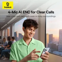 Baseus Bass EP10 NC -43dB Noise Cancelling ANC True Wireless Earbuds Bluetooth 6.0 In-Ear Wireless Earphones 4-Mics ENC Ear buds 5