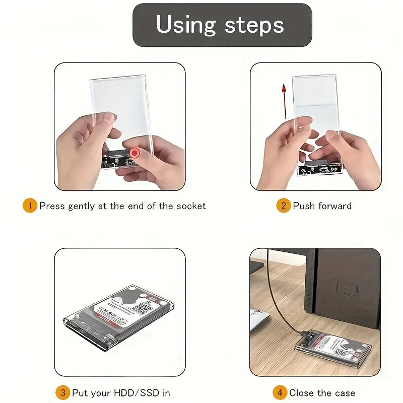 SSD HDD Enclosure USB 3.0 External Hard Drive