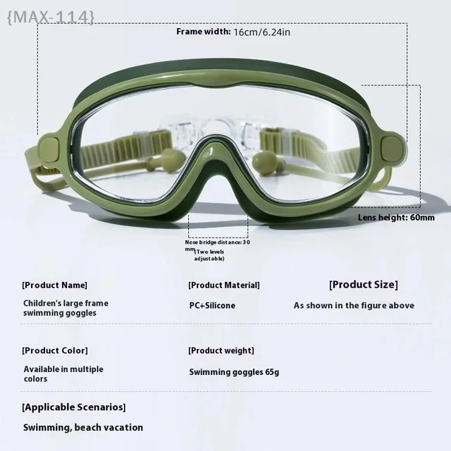 1 Pcs Kids Swimming Goggles Big Frame Anti-fog Waterproof Children's Swim Goggles Boys And Girls Multi-color To Choose 6