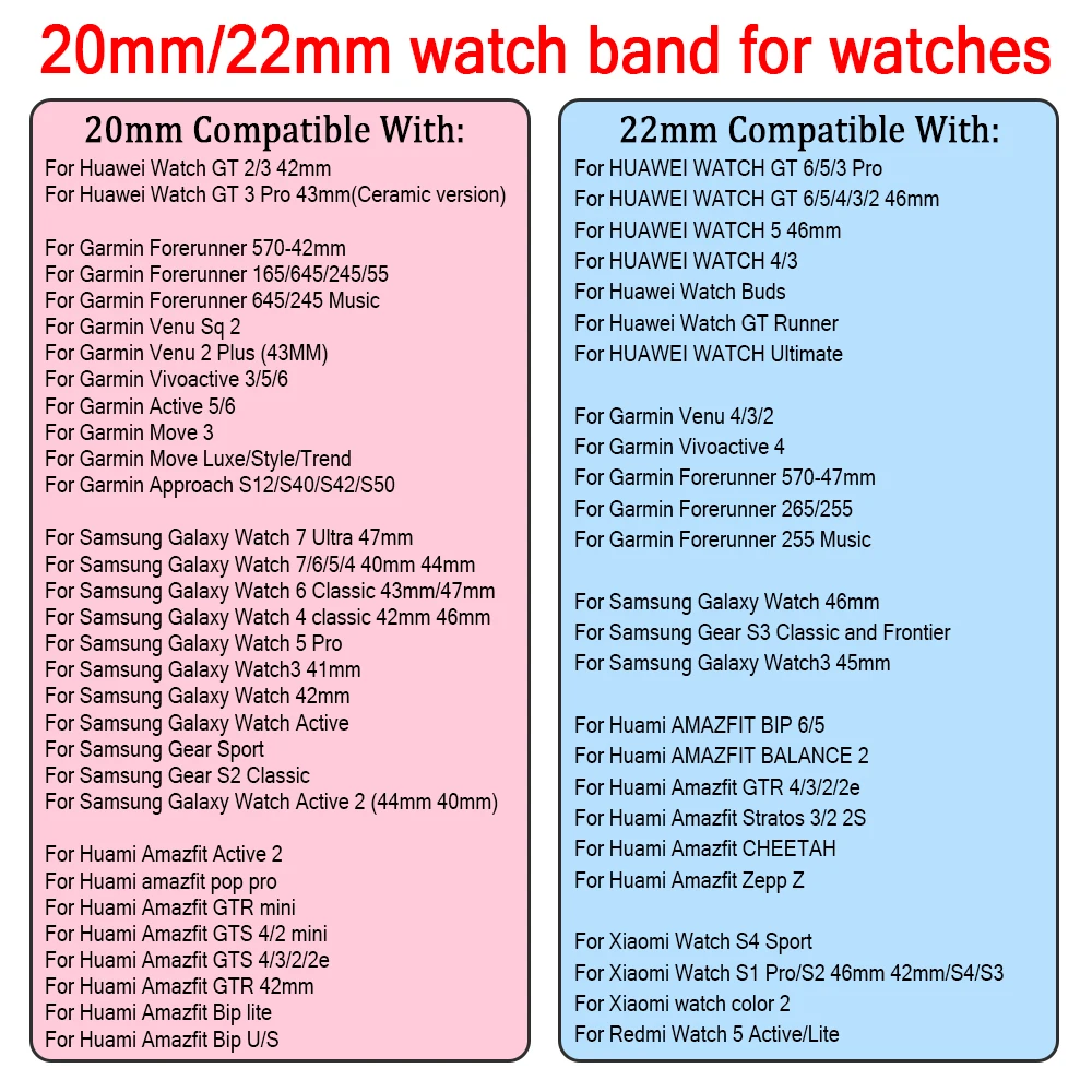 Nylon Braided Strap - 20mm & 22mm Adjustable Watchband