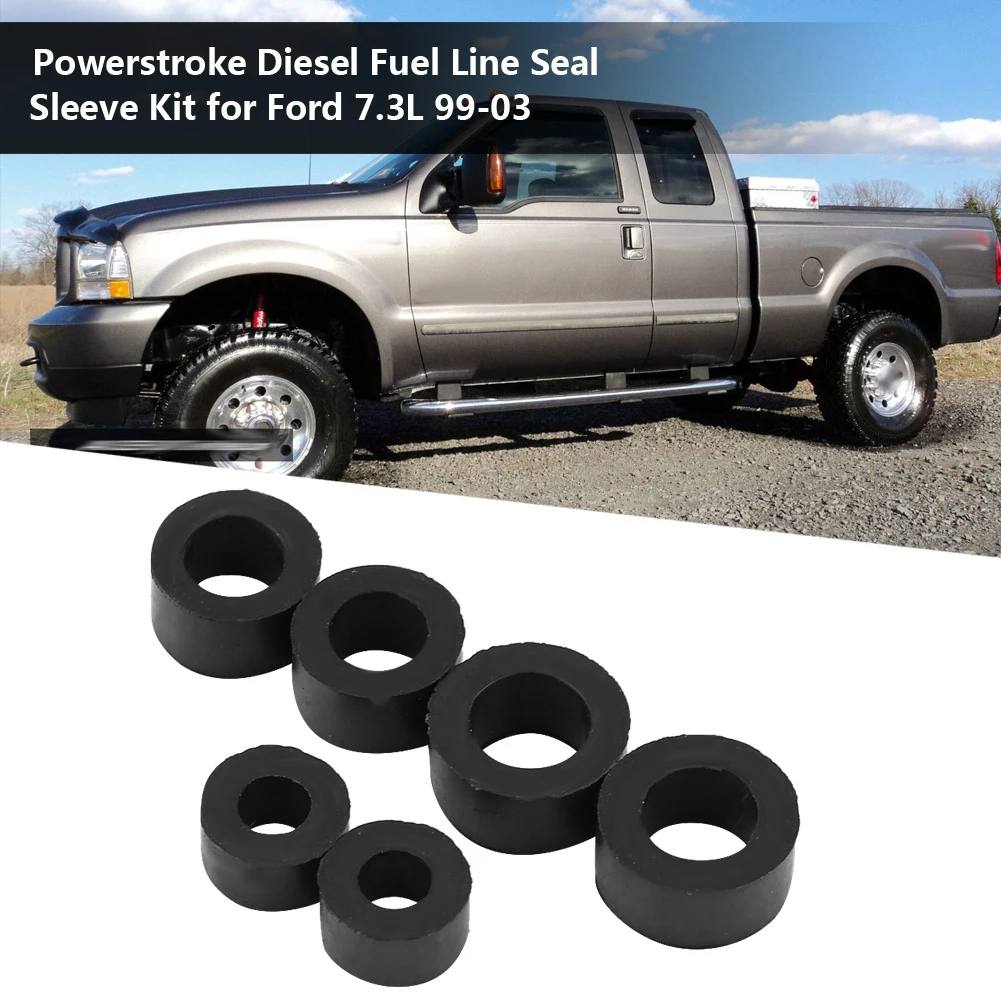 

Diesel Fuel Line Seal Sleeve Kit For Ford Powerstroke 7.3L 99‑03