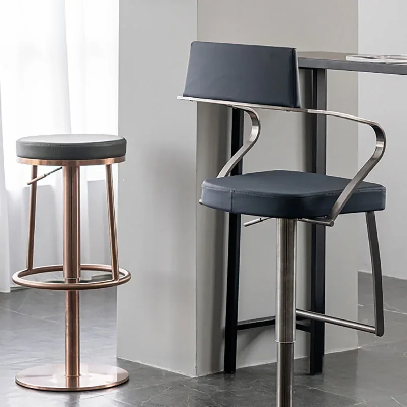 

Footrest Dining Chair Living Room Swivel Metal Legs Handles Backrest Dining Chair Relaxing Living Room Cadeiras Home Furniture