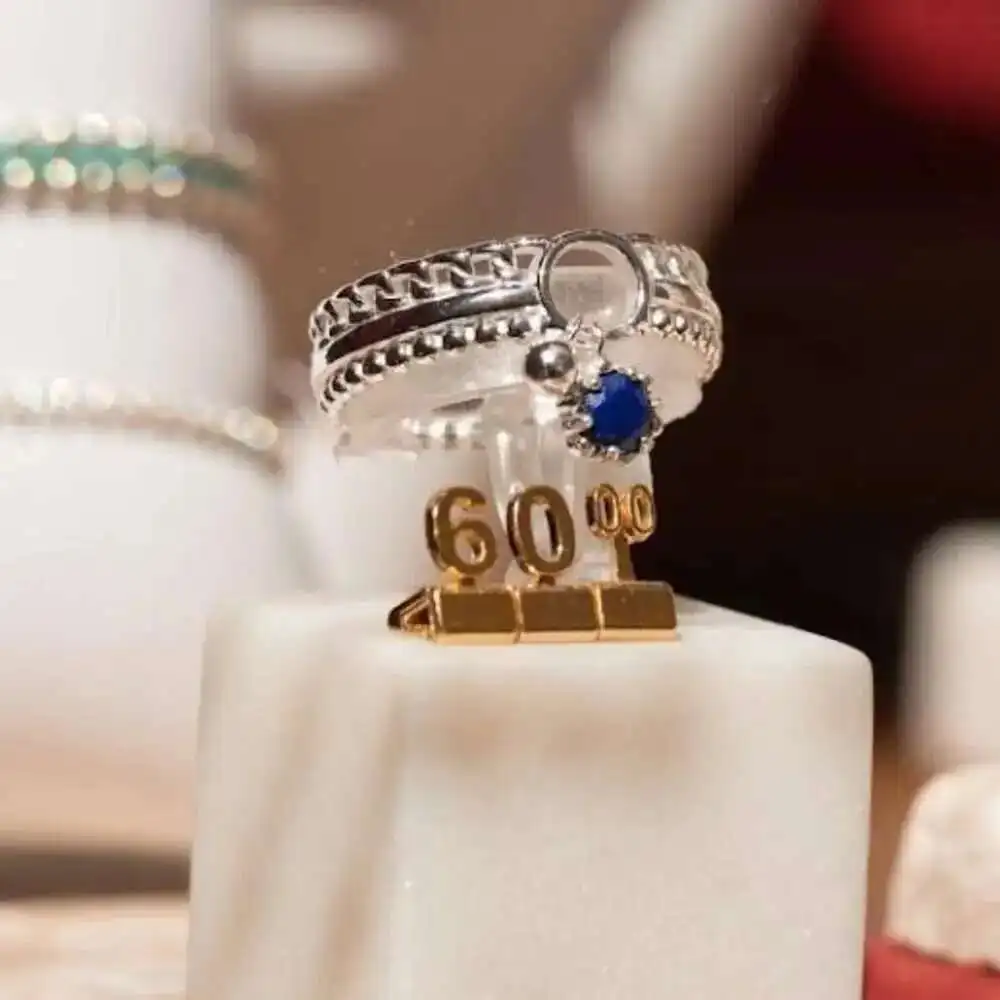 10 Set Cubetti Prezzi Metallici 3D | Display Regolabile Per Gioielli, Orologi E Beni Di Lusso | Bronzo/EUR - Foto 11