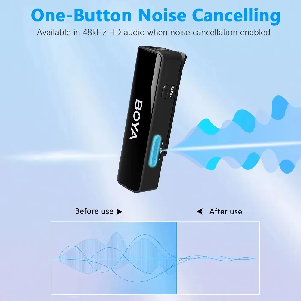 Microfono Lavalier Wireless BOYA BOYALINK - Doppio TX Per IPhone, Android, PC, Con Custodia - Foto 10