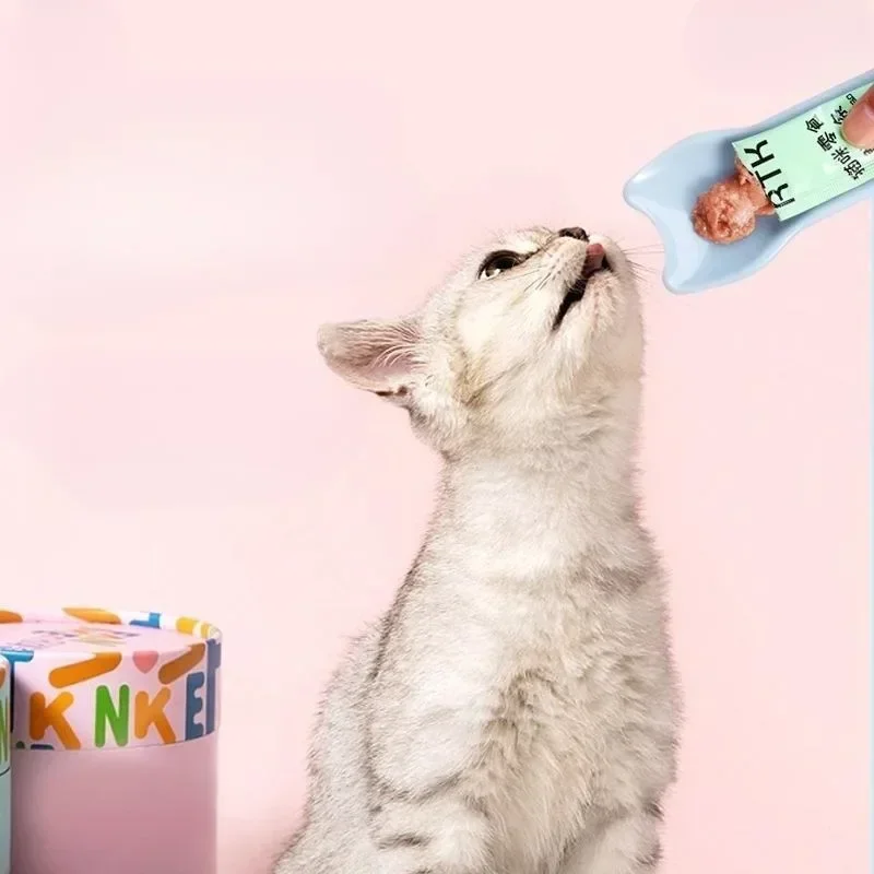 Cat Strip Squeeze Spoon Cat Strip Feeder For Lickable Wet Treats Pet Liquid Snack Feeding Tool Pet Accessories