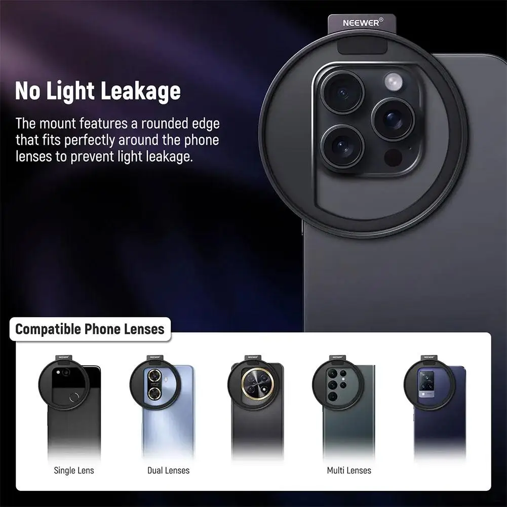 Phone Lens Filter 67mm Clip Adapter for iPhone Camera Assistant Lens Effects
