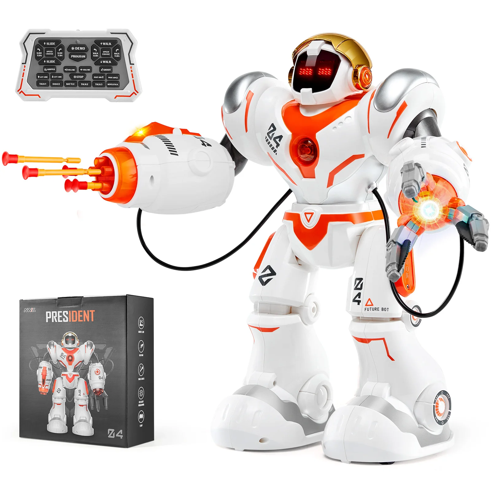 Remote Control Robot Toy for Kids with Programmable Battle Mode