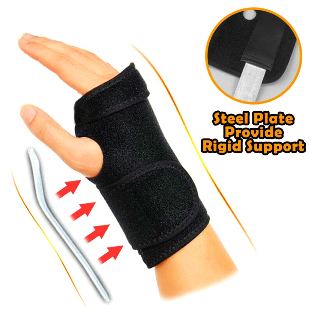 Wrist Support Adjustable Hand Support Brace with Splint,Palm Wrist Orthopedic Brace for Carpal Tunnel,Relieve & Treat Pain