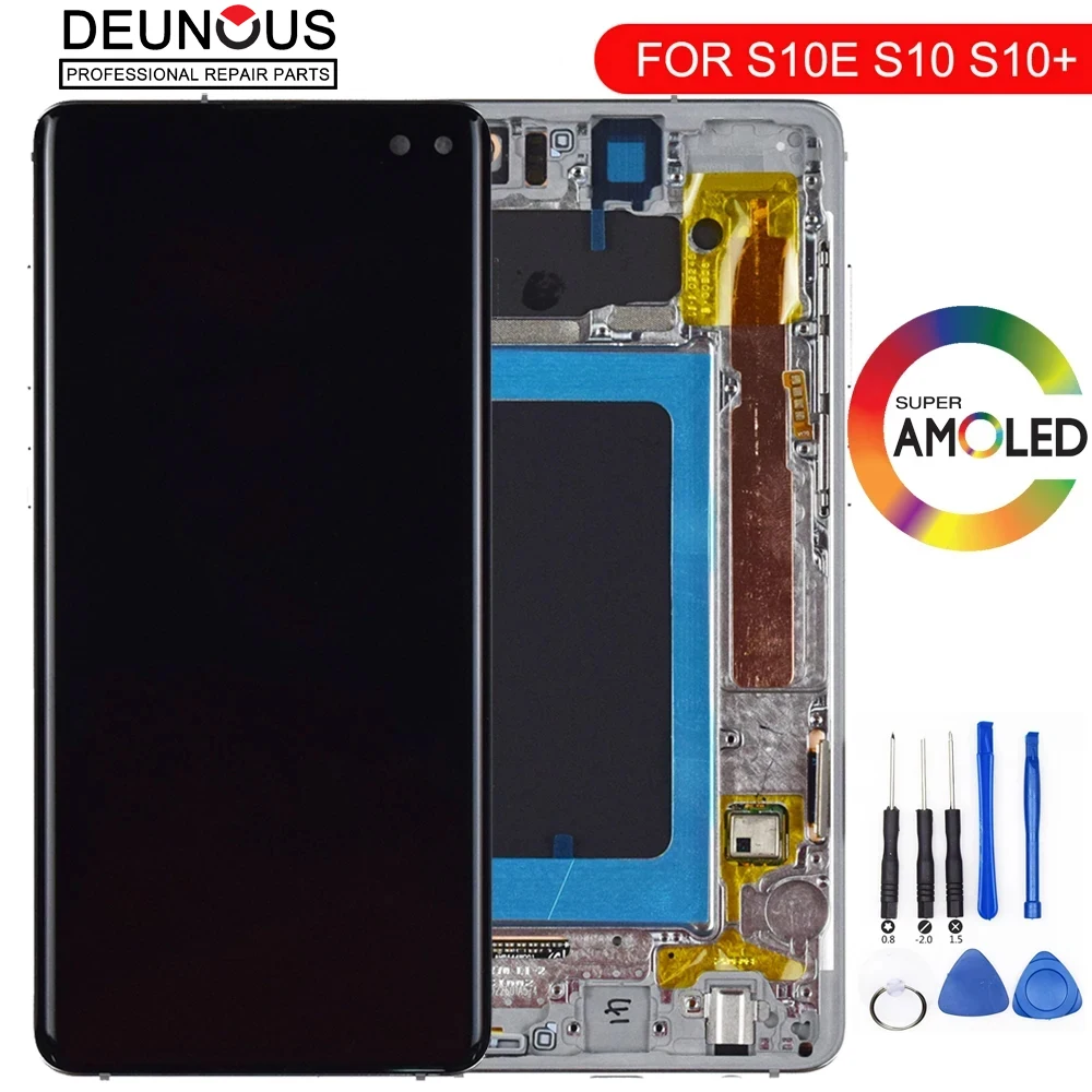 

ЖК-дисплей 1440*3040 для SAMSUNG Galaxy S10E, S10, G9730, S10 + Plus, G9750, сенсорный экран, дигитайзер в сборе с сервисным пакетом