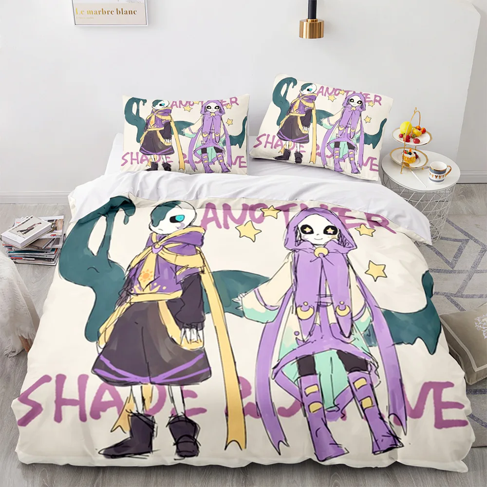 Undertale Bedding Set Single Twin Full Queen King Size Frisk Sans Anime Bed Set Aldult Kid Bedroom Duvetcover Sets 3D Print 013 5