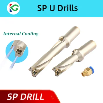 Trapano SP U con inserti SPMG 2D 3D 4D 5D SP Punte da trapano indicizzabili Strumento di perforazione violenta per torni CNC 1