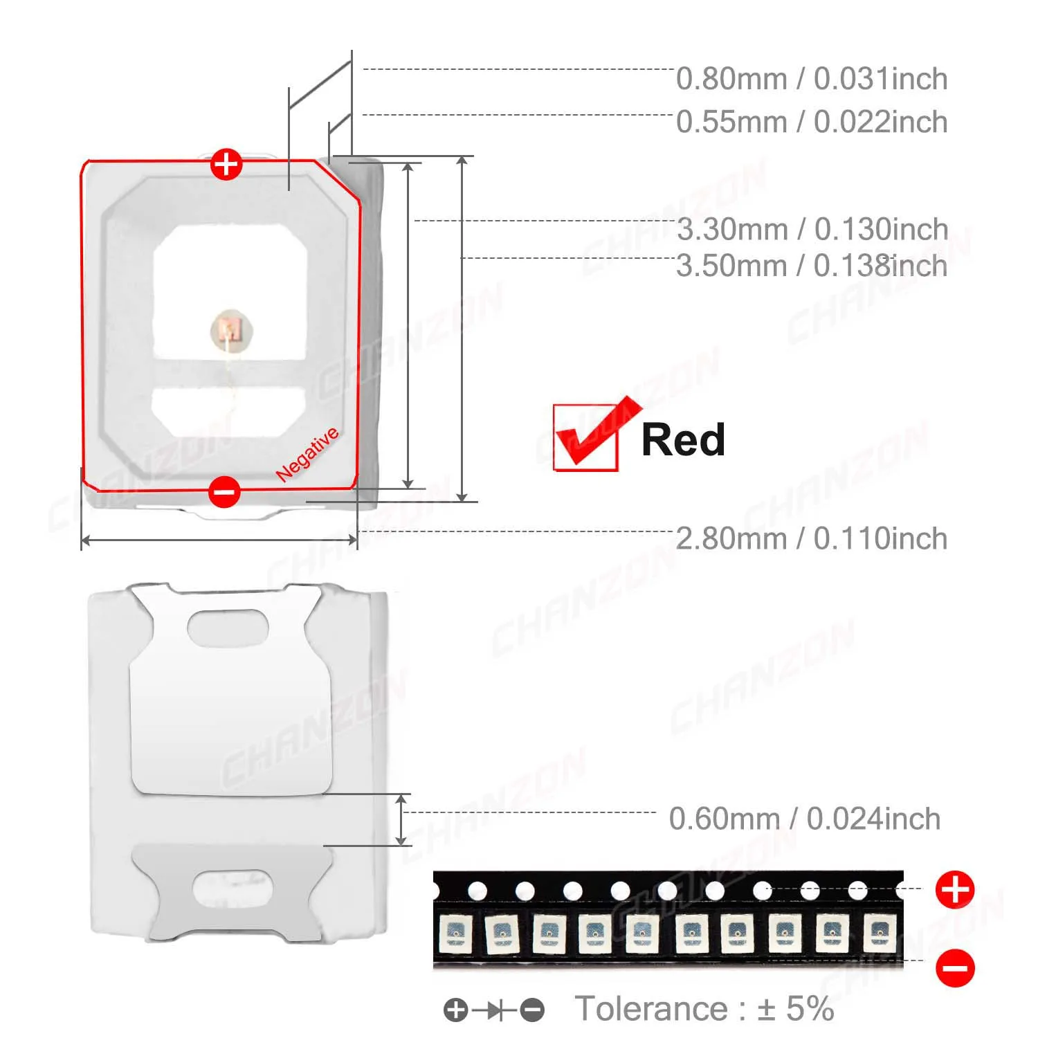 100Pcs 2835 SMD LED 다이오드 칩 멋진 따뜻한 흰색 빨간색 녹색 파란색 노란색 0.2W 0.5W 2V 3V 작은 DIY SMT PCB 램프 빛 구슬 방출