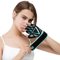 2023 Wrist Strap Gloves for Men Women Half Finger Breathable Anti Slip Training Gym Workout Gloves 1