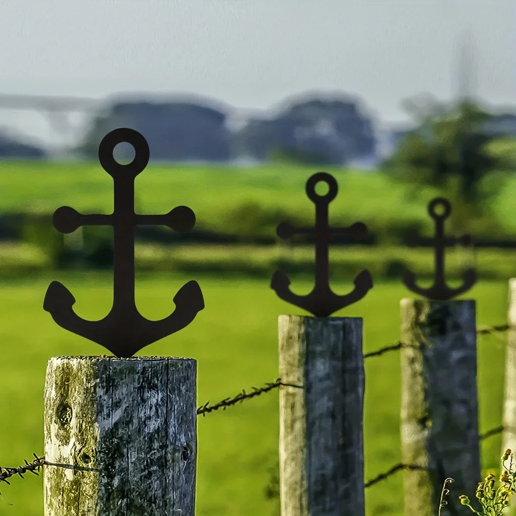 

Hello Young Anchor Garden Stake Metal Silhouette Yard Sign Stake Garden Halloween Decor Yard Outdoor Garden Decoration Outdoor