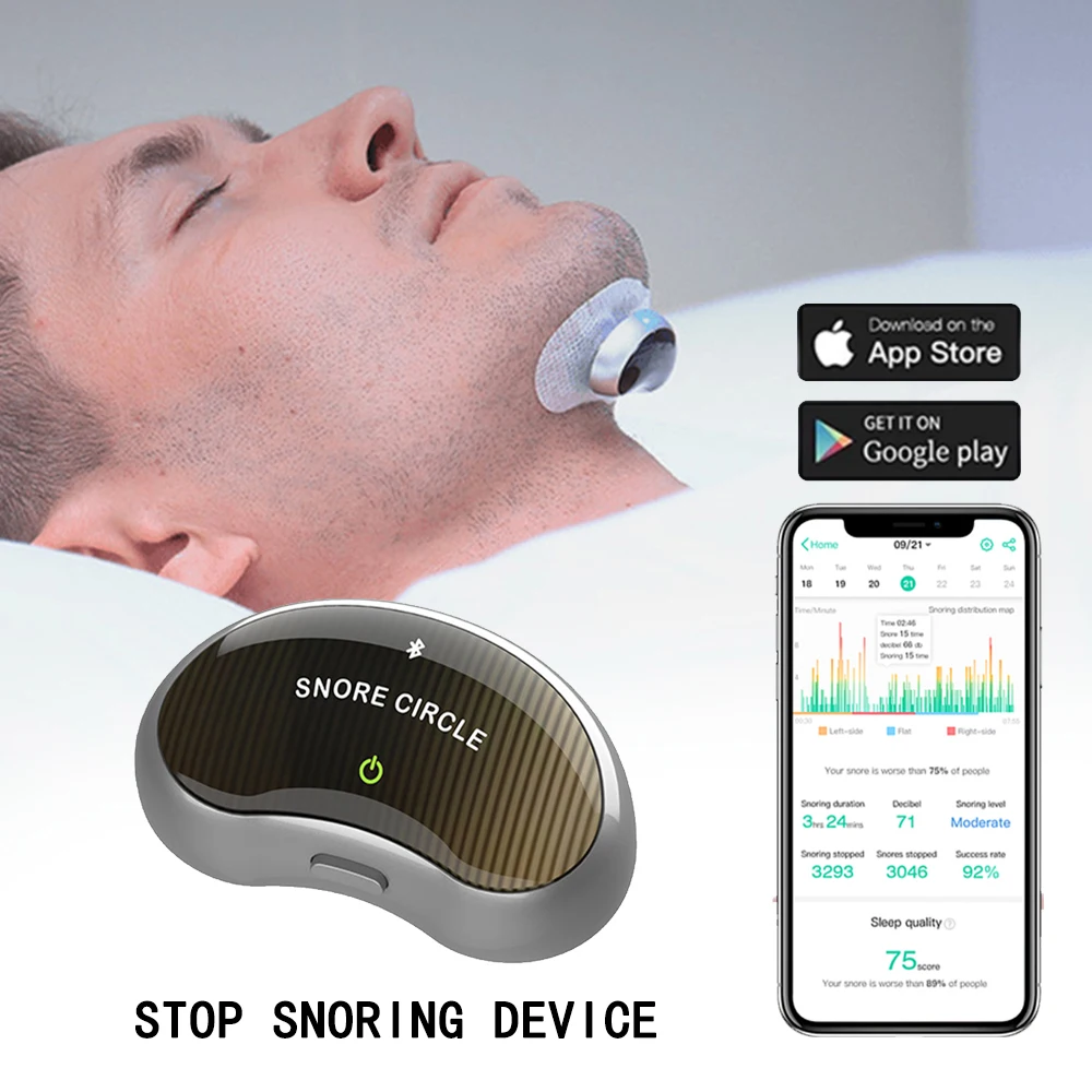 Smart Anti Snoring Device Ems Pulse Snoring Stop Effective Solution Snore Sleep Aid Easy Breathe