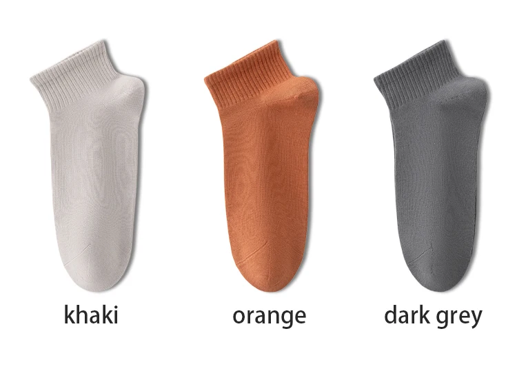 5 Paar Herren-Socken aus gekämmter Baumwolle, kurz, atmungsaktiv, geruchsdicht und antibakteriell, BusinessHerbst und Winter für Herrensocken, hohe Qualität – Detail 6