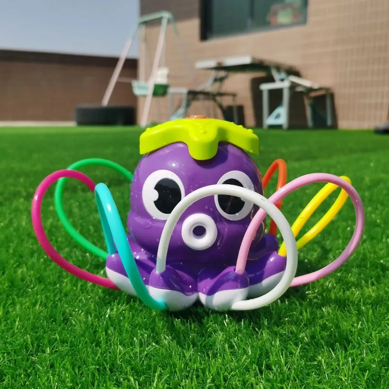 Kids Outdoor Octopus Water Sprinkler Toys Backyard Garden Water Toys Lawn Summer Yard Cartoon Splash Sprinkler Baby Bath Toy 3